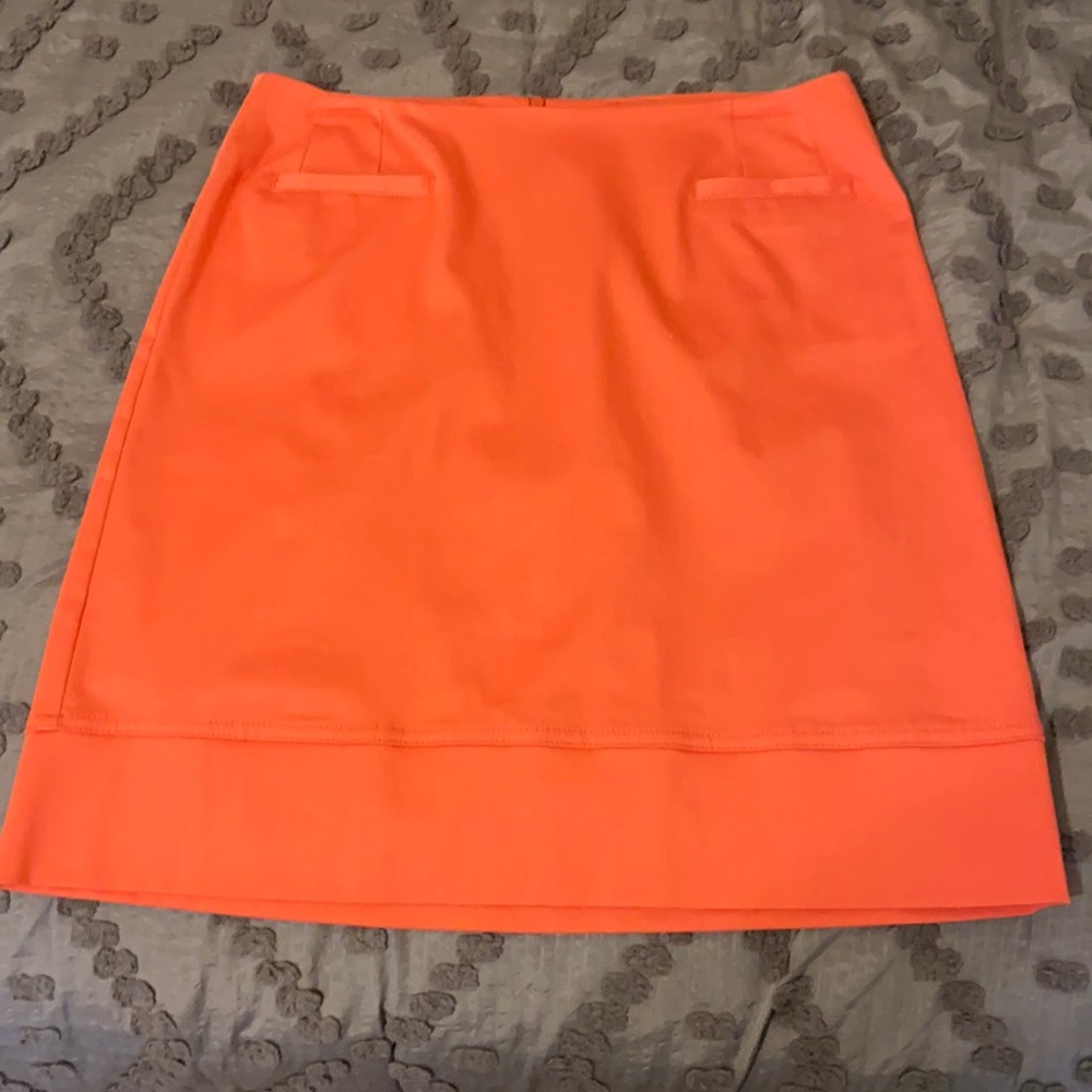 Krazy Larry very nice Tangerine cotton/spandex skirt EUC